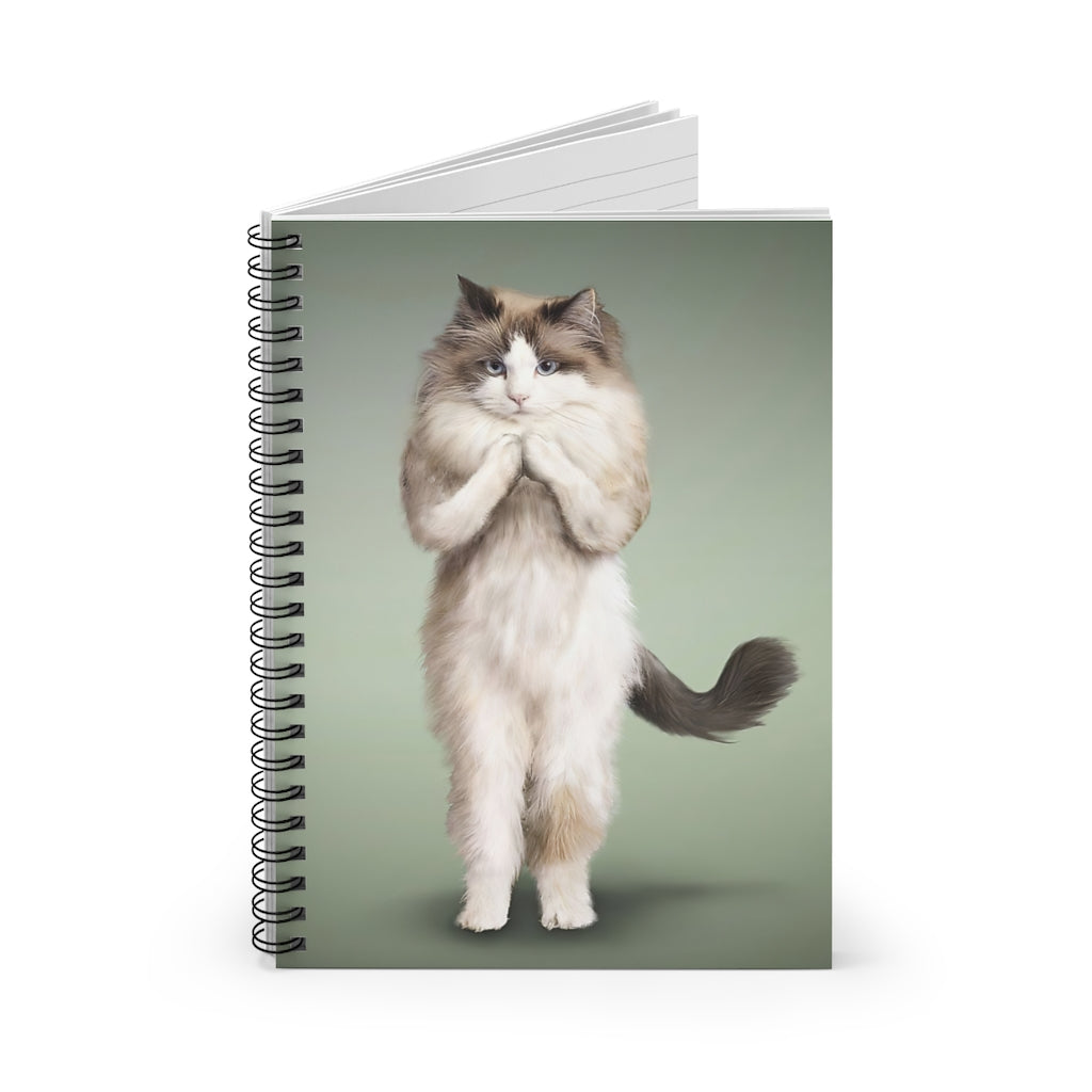 Spiral Notebook - Ruled Line Yoga Pose Ragdoll Basics Wide Ruled Classic Ruled Notebook/Journal
