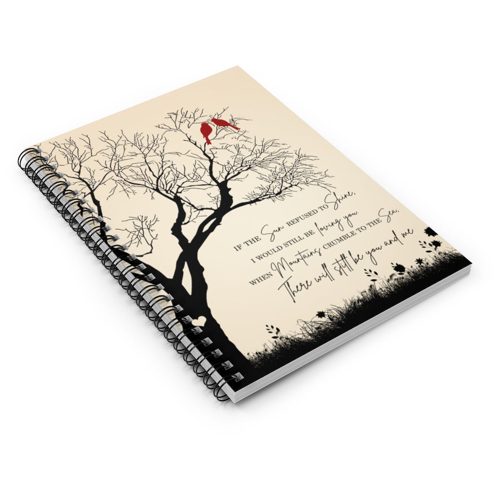 Spiral Notebook Customized to My Dad from Son Thank You Led Zeppelin Lyrics Cardinal Birds Gifteland, Gift for Man Kitchen Wall Art Home, Man Woman Girl's Ruled Line