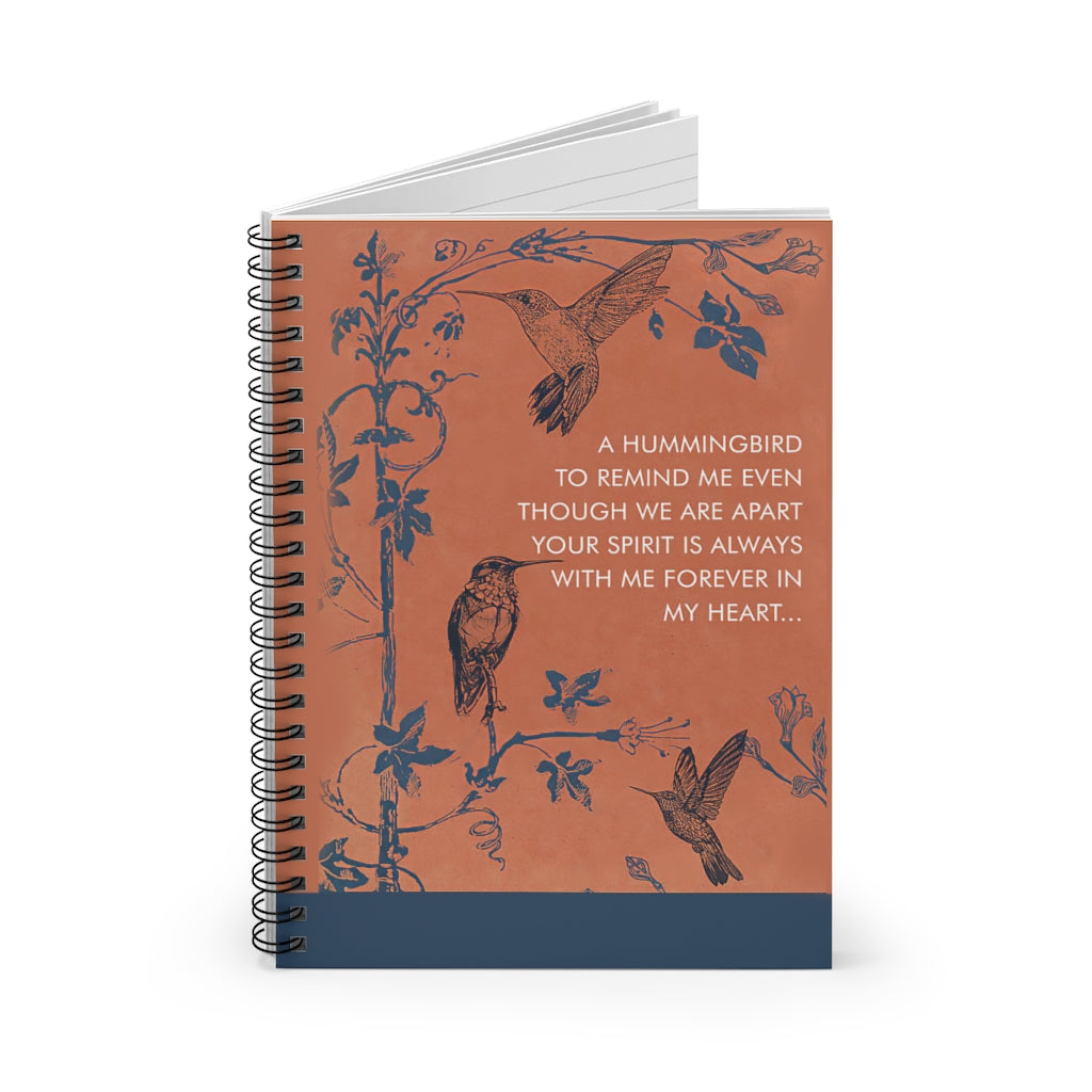 Spiral Notebook Vintage A Hummingbird To Remind Me Baby Journal Keepsake Spiral Notebook Gift On Birthday Smart Notebook