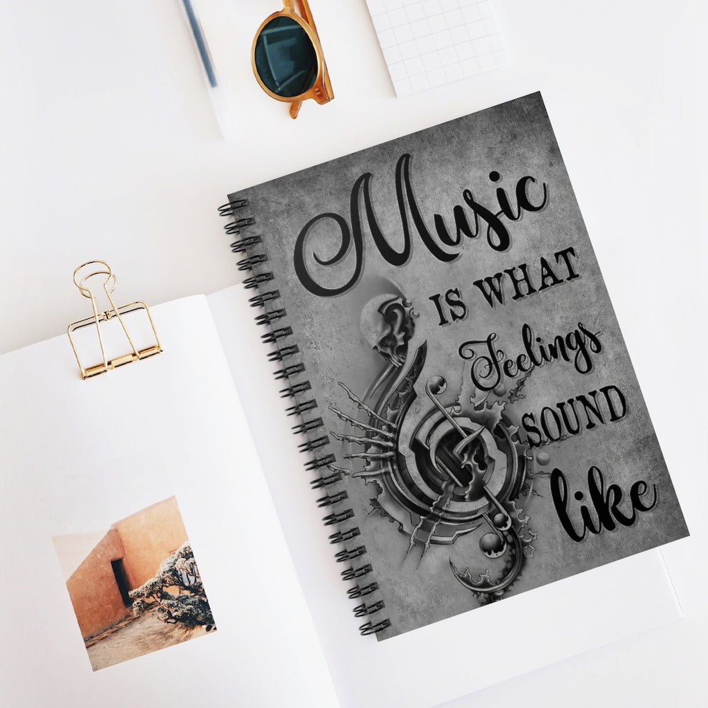 Spiral Notebook MUSIC IS WHAT FEELING SKULL-gigapixel
