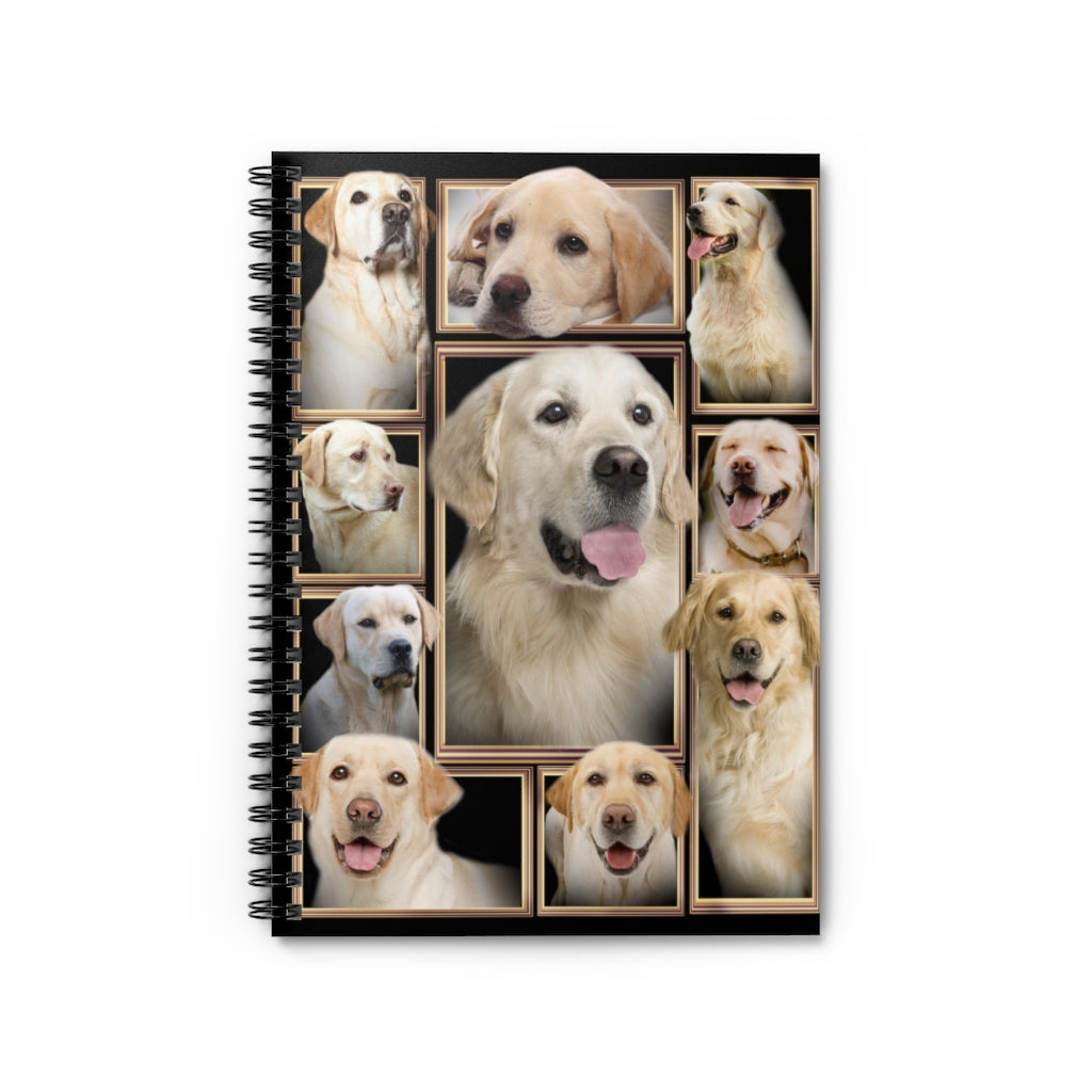 Spiral Notebook - Ruled Line Labrador Dogs 3D Animal Gift Keepsake Spiral Notebook Gift On Birthday Stationery Gift Personalized Notebook Love Dogs