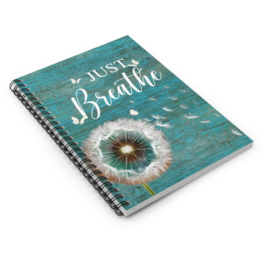 Spiral Notebook - Ruled Line Just Breathe Personalized Notebook Mum Gift New Parents Gift Ideas Baby Journal Meaningful Quote Inspirational Ideas