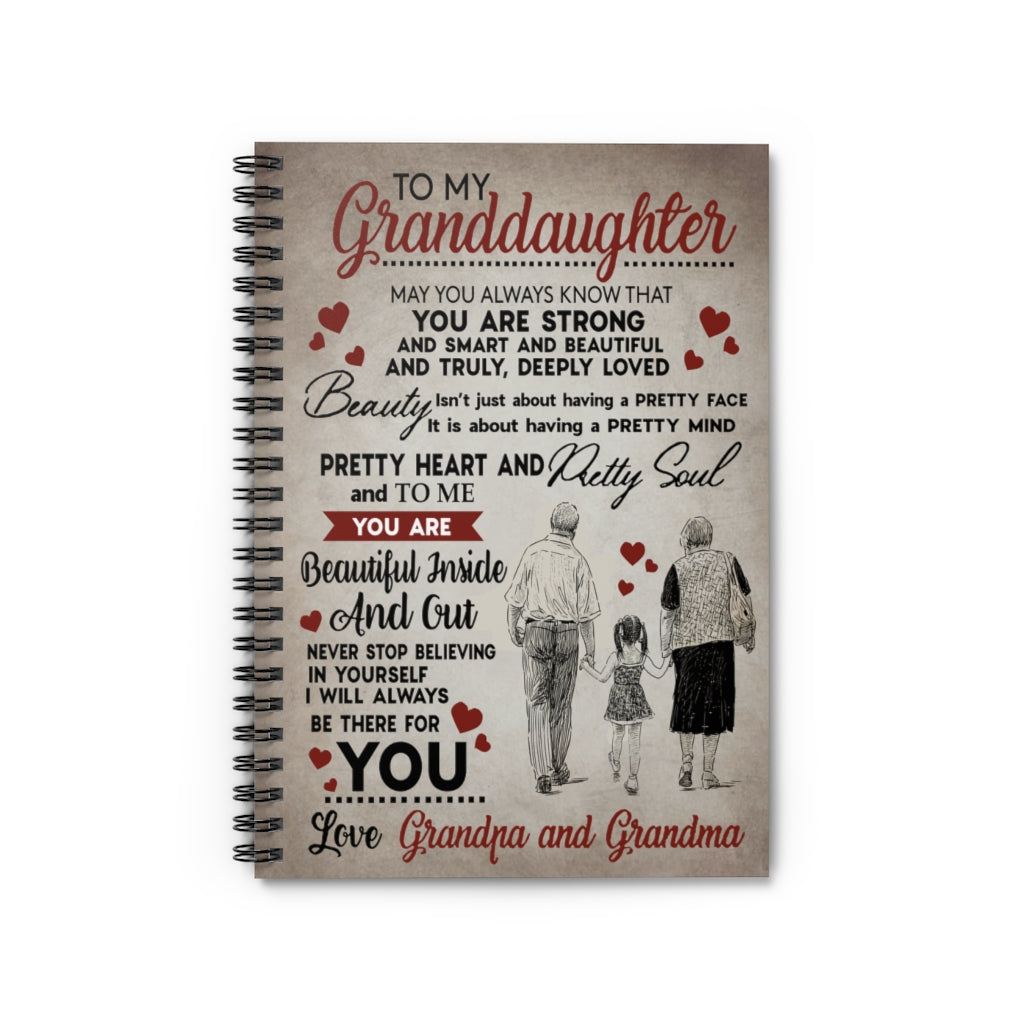 Spiral Notebook Granddaughter - My Love For You Is Forever Granddaughter Gifts Ruled Line Gift Ideas Baby Journal Keepsake Spiral Notebook