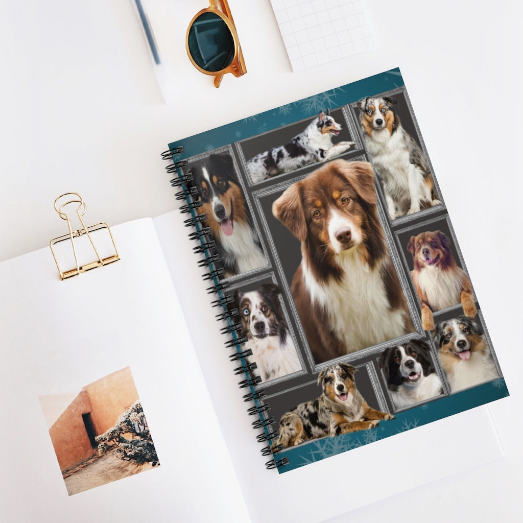 Spiral Notebook Personalized Australian Shepherd Dog Funny Aussie Lover Gifts On Christmas, Birthday