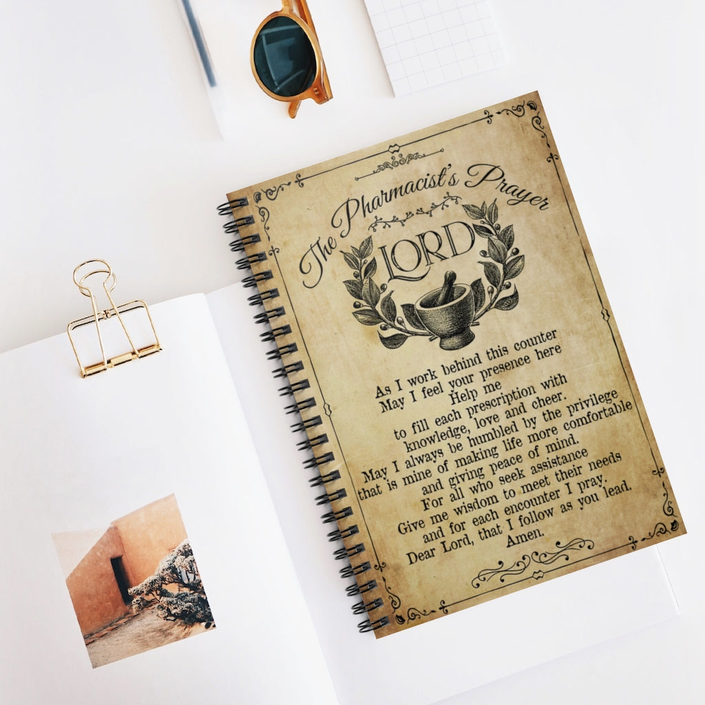Spiral Notebook THE PHARMACIST'S PRAYER LORD - PRINT POSTER WALL ART HOME DECOR-gigapixel