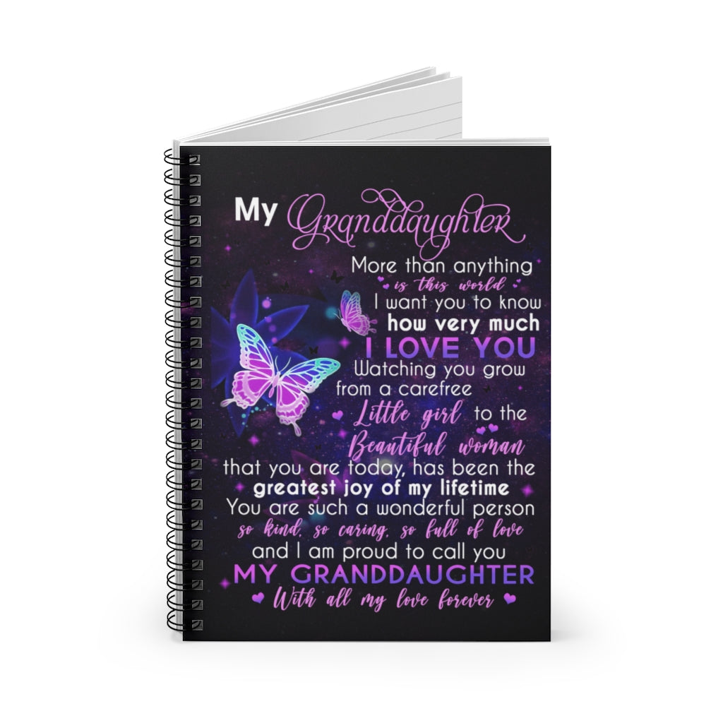 Butterfly Notebook - MOM to Daughter - I Love You- Spiral Notebook - Ruled Line Meaningful Quote Inspirational Ideas Mum Gift New Parents