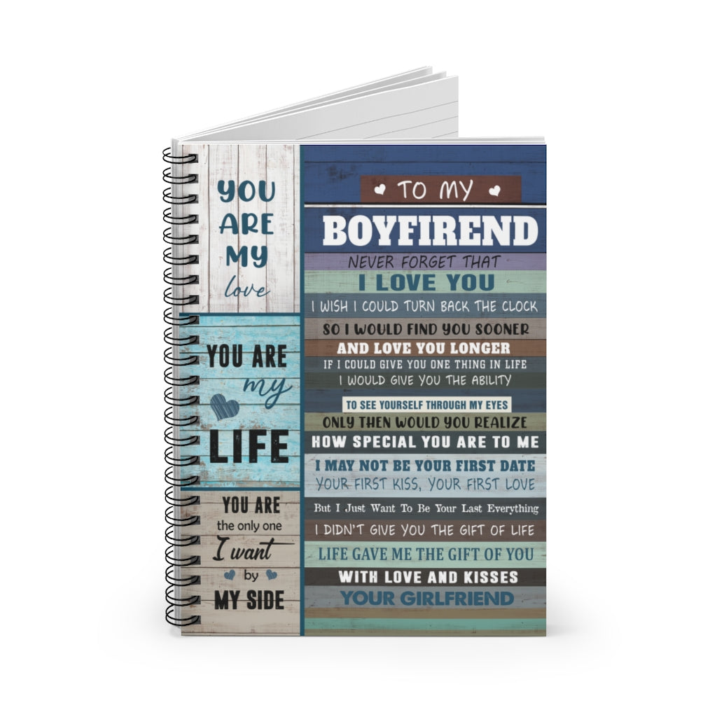 Spiral Notebook to My Boyfriend Never Forget That I Love You Fleece Gift On Birthday Inspirational to My Family Friend Gift Unisex