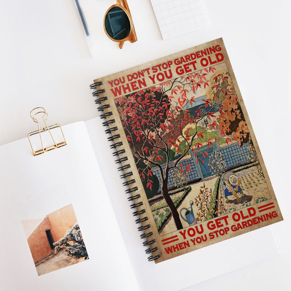 Spiral Notebook Don't Stop Gardening School Smart Spiral Composit Cover Spiral Organization Book Inspirational Ideas Premium Gift Family Awesome On Birthday