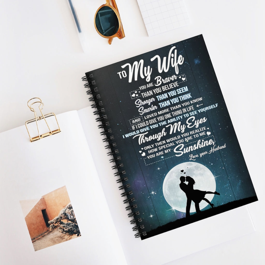Spiral Notebook TO MY WIFE YOU ARE MY SUNSHINE - PRINT POSTER WALL ART HOME DECOR-gigapixel