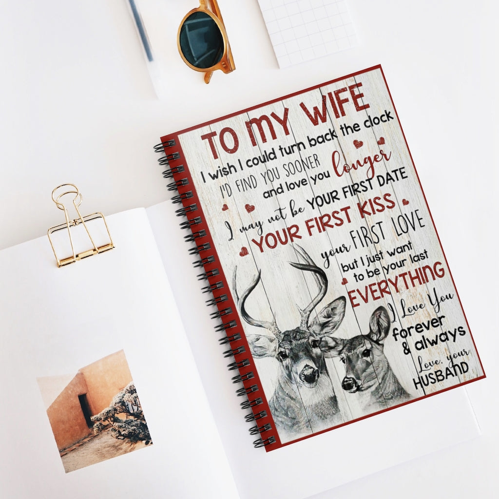 Spiral Notebook TO MY WIFE DEER VERSION- PRINT POSTER WALL ART HOME DECOR-gigapixel