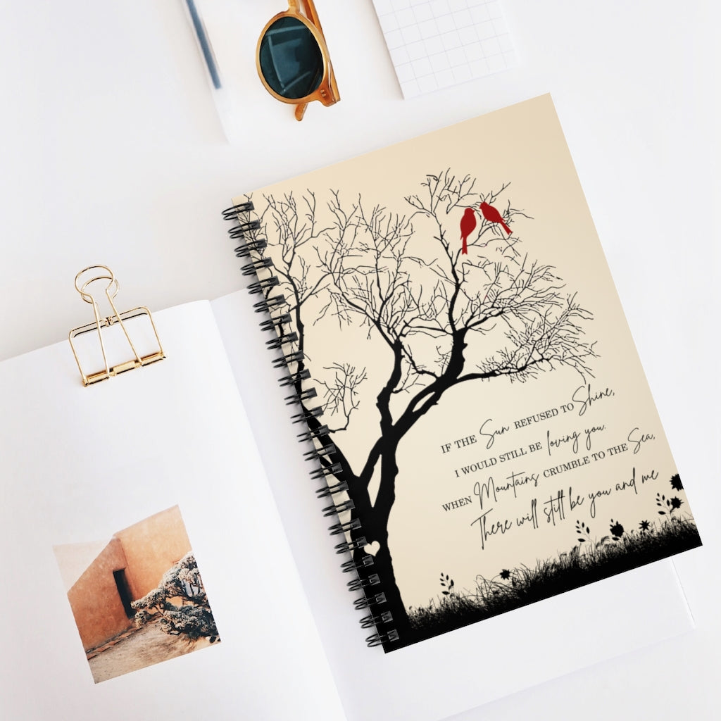 Spiral Notebook Customized to My Dad from Son Thank You Led Zeppelin Lyrics Cardinal Birds Gifteland, Gift for Man Kitchen Wall Art Home, Man Woman Girl's Ruled Line