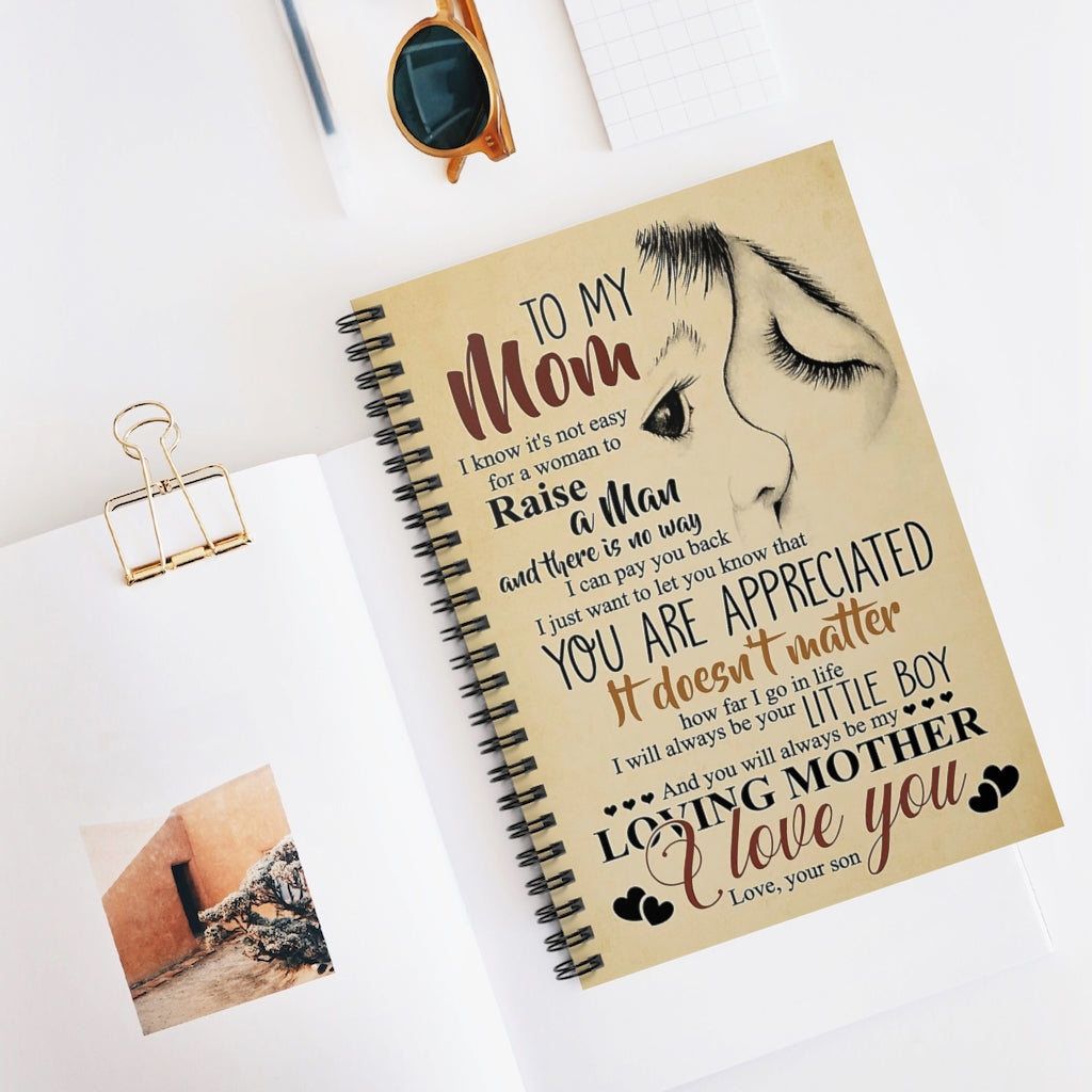 Spiral Notebook TO MY MOM I LOVE YOU FROM SON-gigapixel