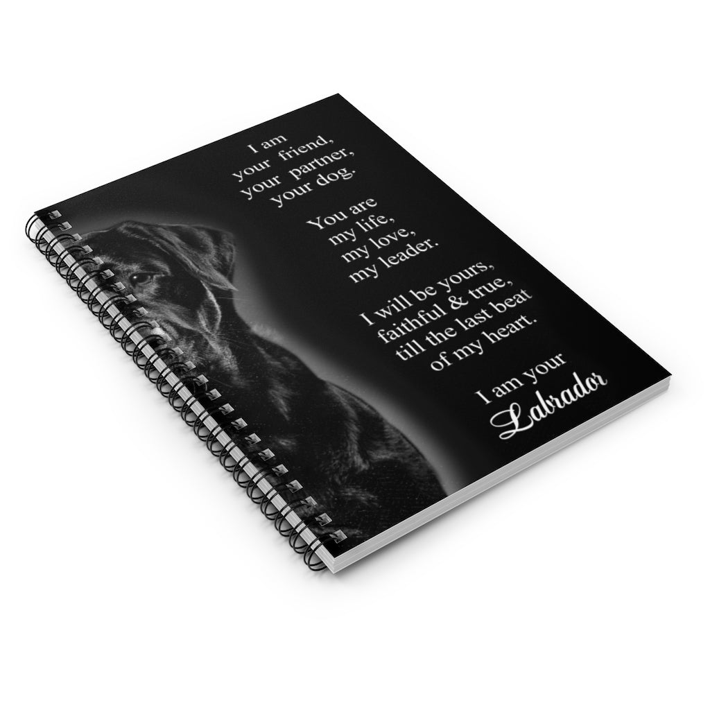 Spiral Notebook Customized to My Son Dog Labrador I Am Your Friend from Dad, Birthday Gift for Man Personalized Gift, Stationery Gift, Personalized Notebook