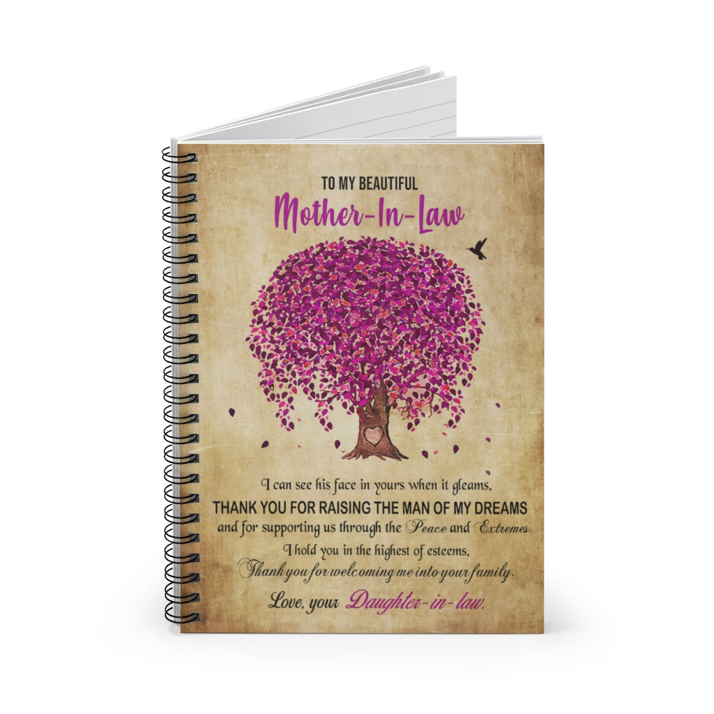 Spiral Notebook TO MY BEAUTIFUL MOTHER-IN-LAW - PRINT POSTER WALL ART HOME DECOR-gigapixel