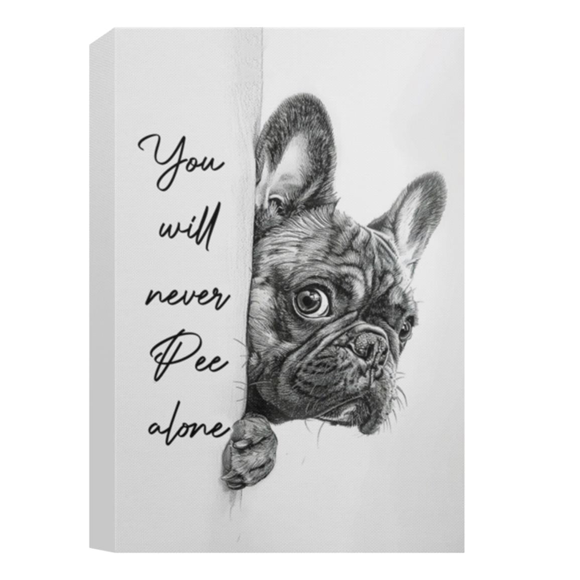 Bulldog canvas full size CANPO15 Deluxe Portrait Canvas 1.5in Frame
