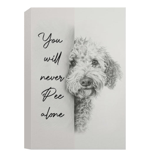 Labradoodle full size CANPO15 Deluxe Portrait Canvas 1.5in Frame