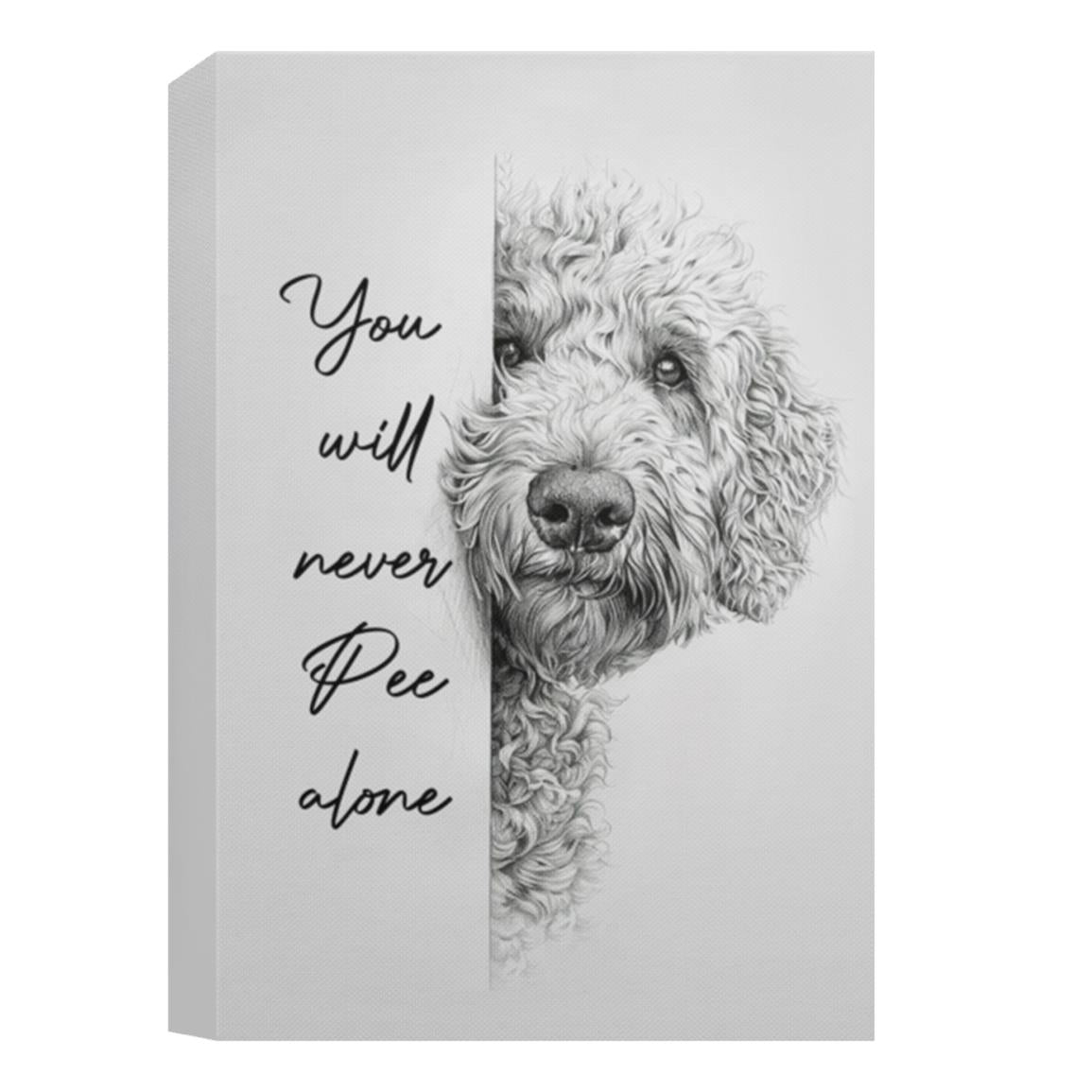Goldendoodle full size CANPO15 Deluxe Portrait Canvas 1.5in Frame