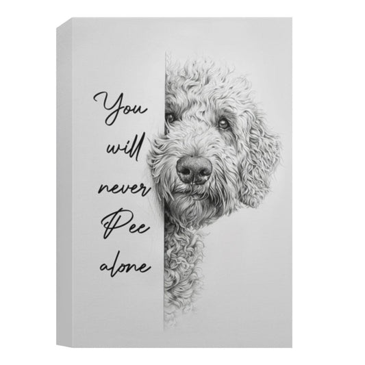 Goldendoodle full size CANPO15 Deluxe Portrait Canvas 1.5in Frame