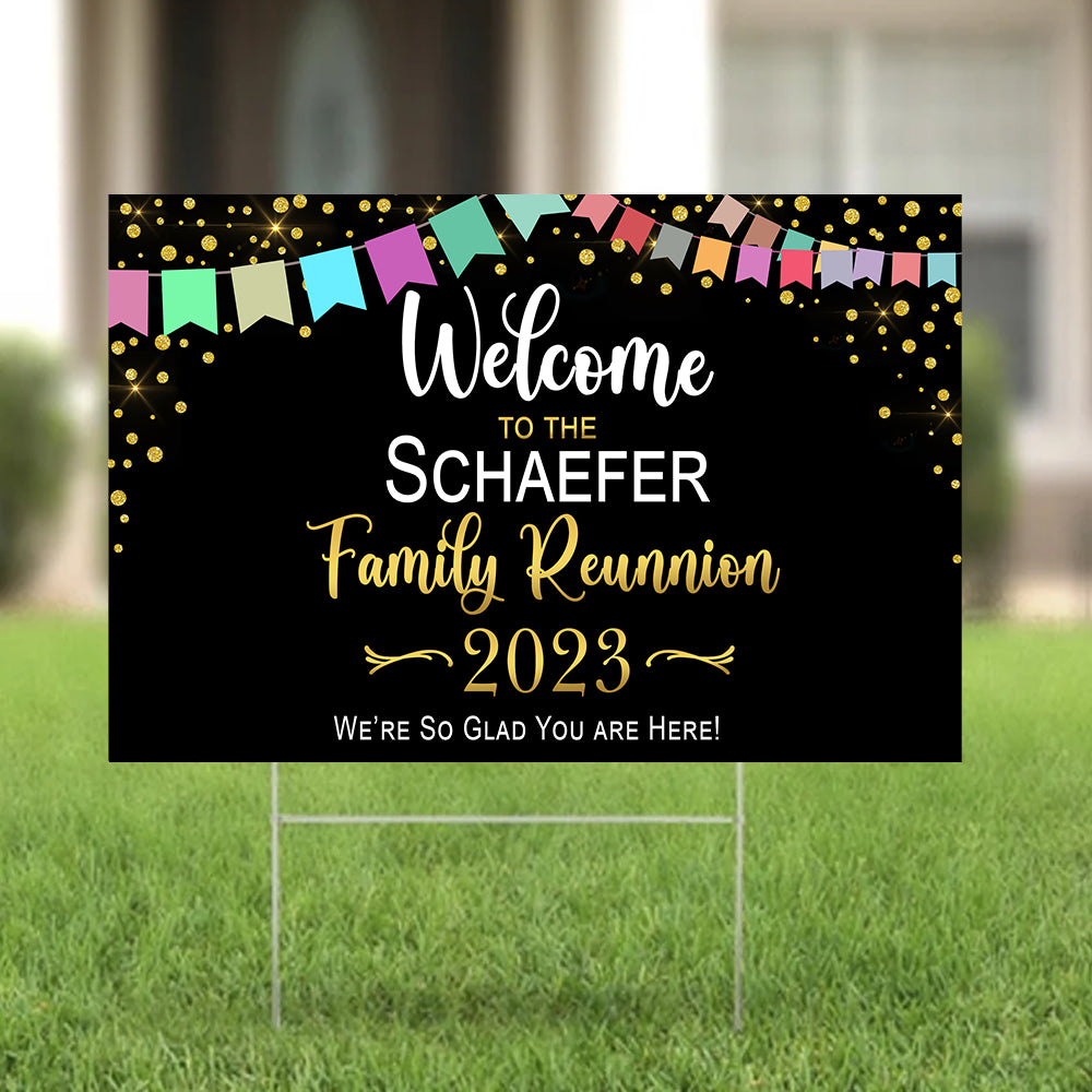 Family Reunion Yard Signs, Event Yard Sign, Custom Bag Yard Signs 2