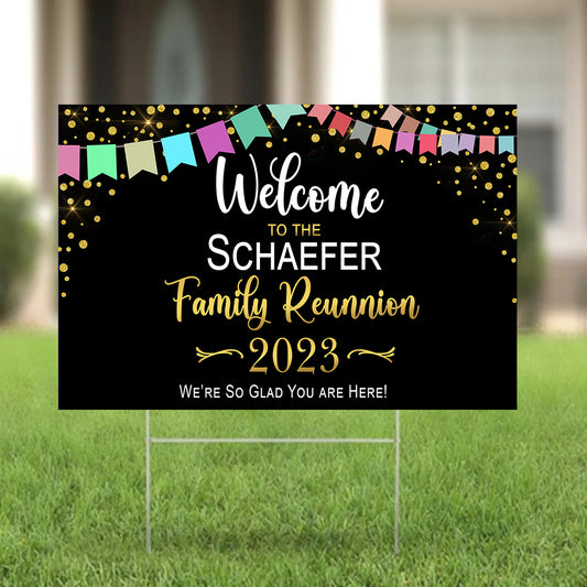 Family Reunion Yard Signs, Event Yard Sign, Custom Bag Yard Signs 2