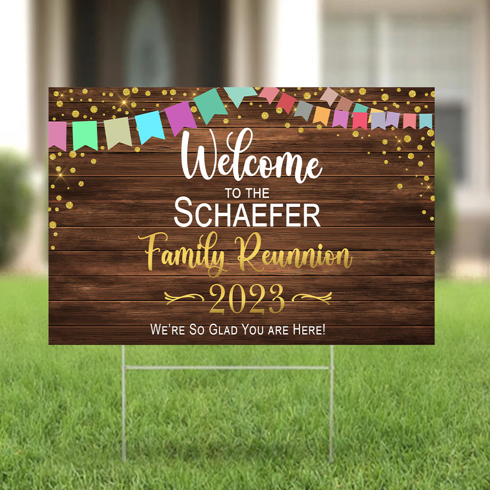 Family Reunion Yard Signs, Event Yard Sign, Custom Bag Yard Signs 4