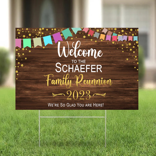 Family Reunion Yard Signs, Event Yard Sign, Custom Bag Yard Signs 4