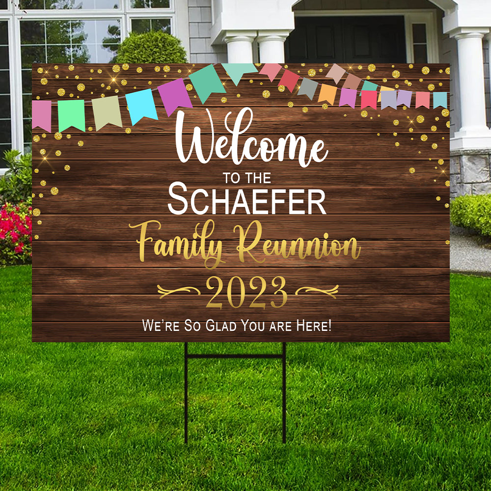 Family Reunion Yard Signs, Event Yard Sign, Custom Bag Yard Signs 4