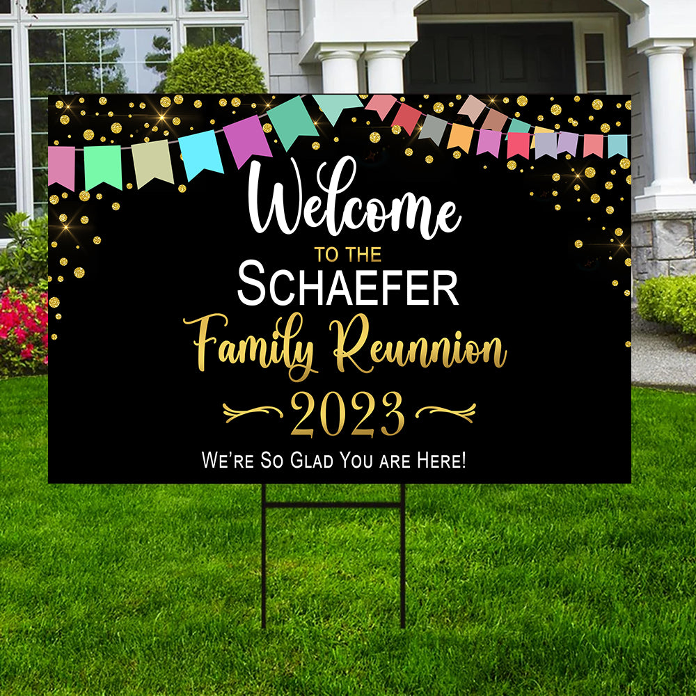 Family Reunion Yard Signs, Event Yard Sign, Custom Bag Yard Signs 2