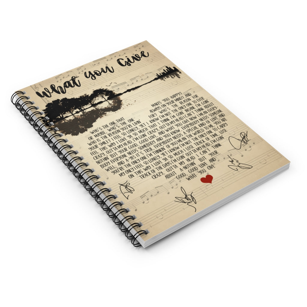 Spiral Notebook - Ruled Line Inspirational to My Friends Tesla What You Give Lyrics Psychotic Supper 1991 Rock Gift for Woman
