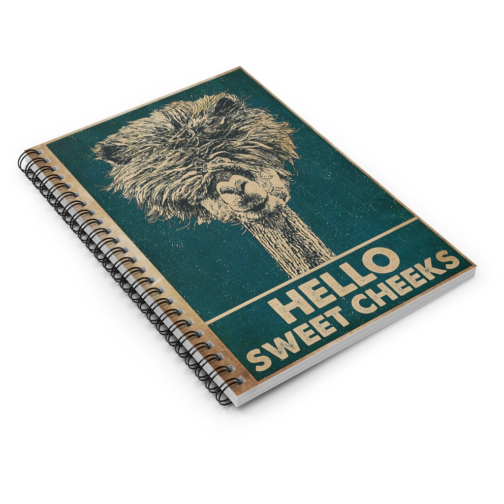 Spiral Notebook - Ruled Line Hello Sweet Cheek Alpaca Home School Supplies for College Students Subject Notebooks Baby Journal  Keepsake Spiral Notebook Gift On Birthday