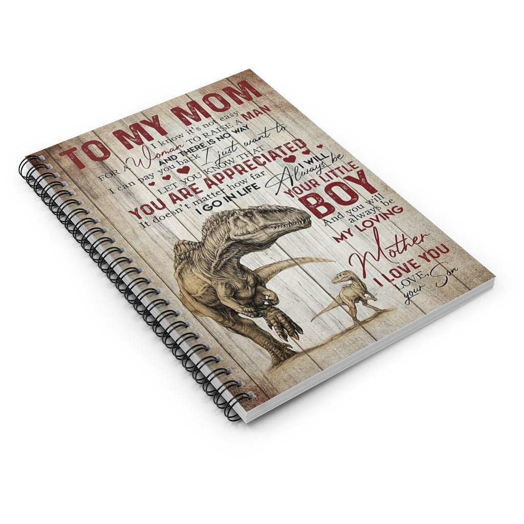 Spiral Notebook TO MY MOM FROM SON DINOSAURS-gigapixel