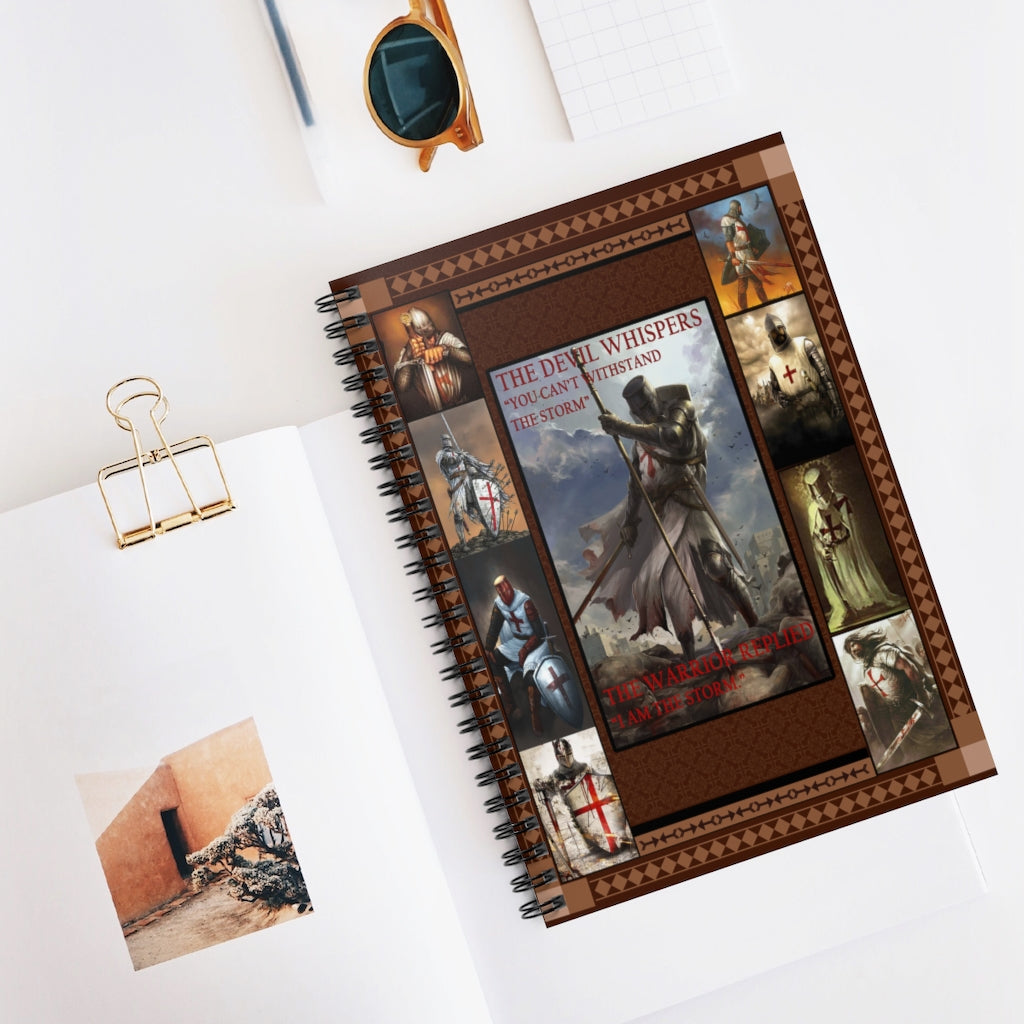 Spiral Notebook The Devil whispers you can't withstand the storm Ruled Line New Parents,  Gift Ideas,  Baby Journal,