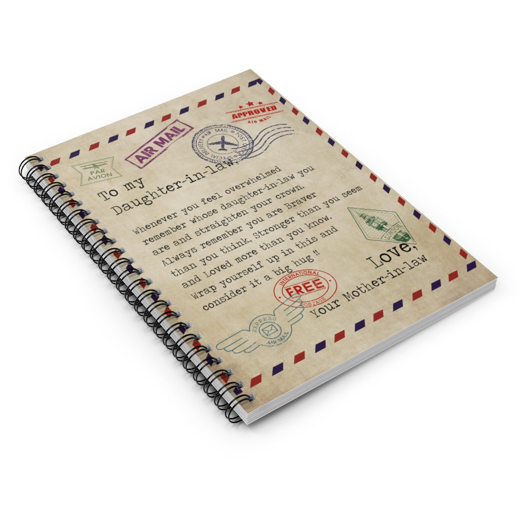 Spiral Notebook - Ruled Line from Mother in Law Whenever You Feel Overwhelmed Remember Whose Daughter in Law You are Gift Ideas for Loved Ones