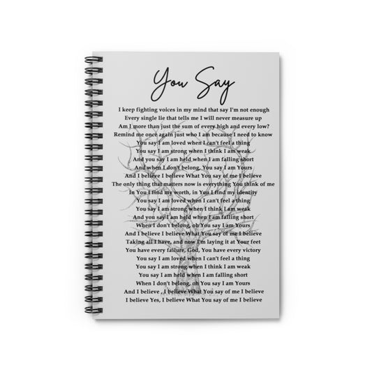 Inspirational Gifts Poster to My Daughter You Say Lauren Daigle Song Lyrics Poster, Music Creative Ideal Gift, Lyrics Gift Poster Prints Home Decor Wall Art Bedroom, Kitchen Living Room Décor