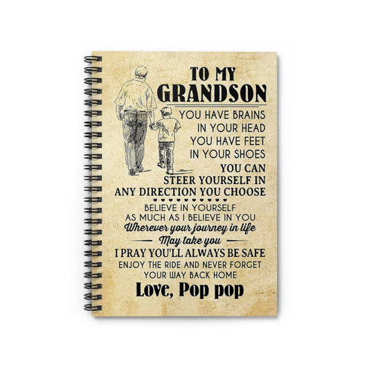 Spiral Notebook TO MY GRANDSON - PRINT POSTER WALL ART HOME DECOR-gigapixel