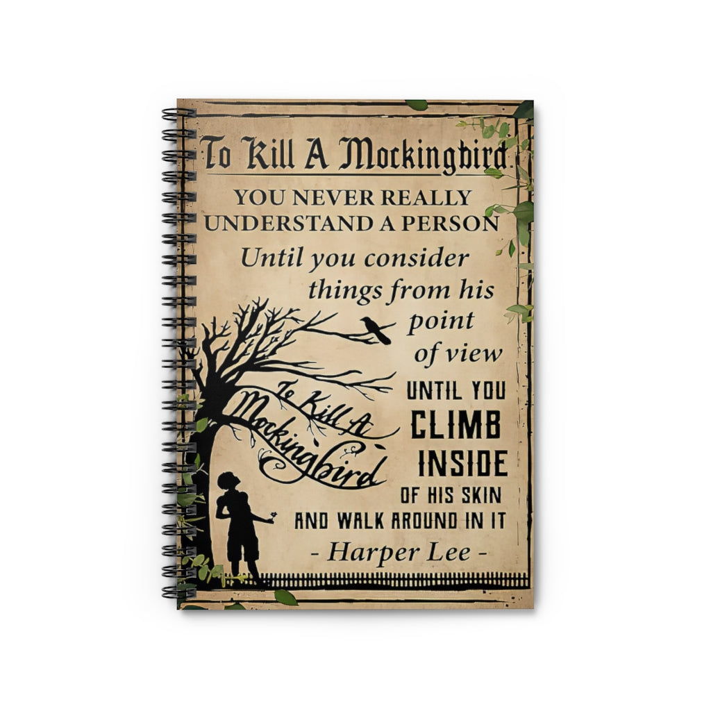 Spiral Notebook - Ruled Line To Kill A Mockingbird Personalized Gift Basics Wide Ruled Wire Bound Wide Rule Stationery Gift