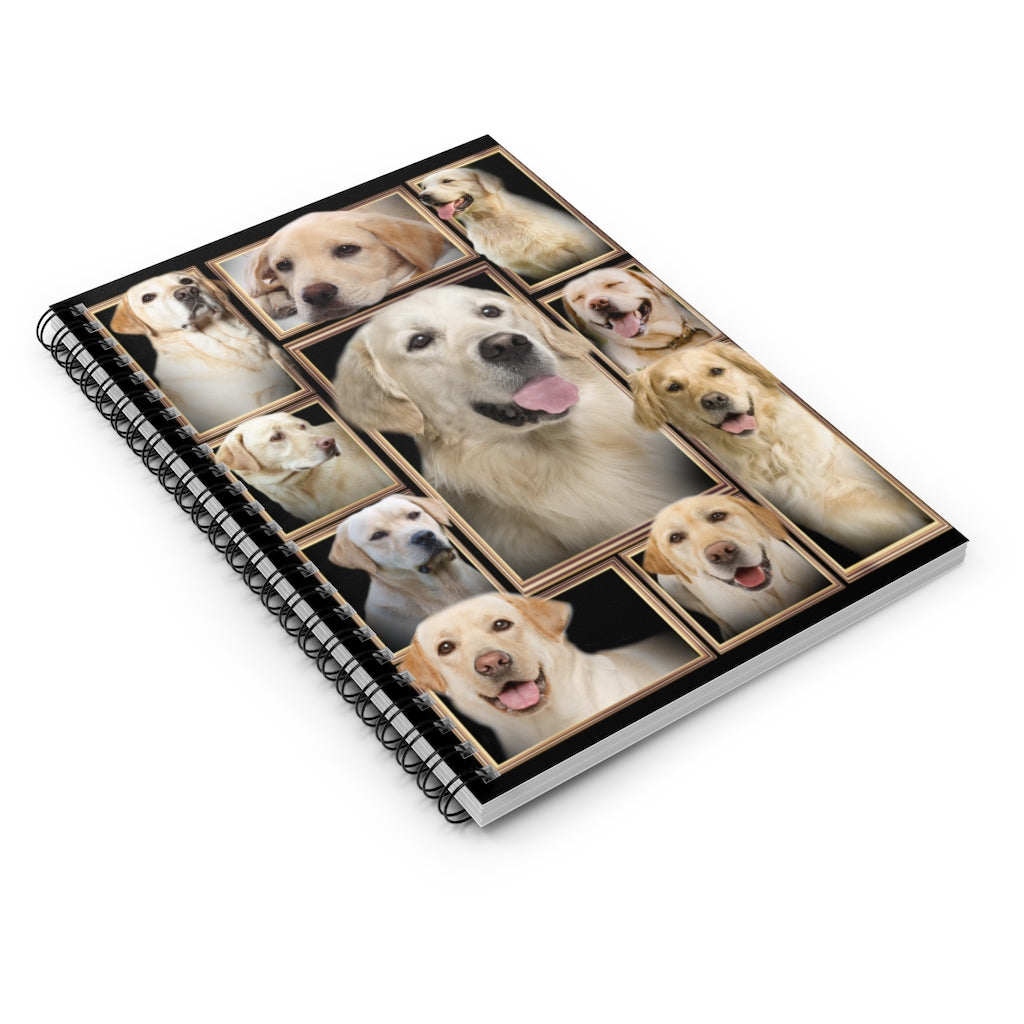 Spiral Notebook - Ruled Line Labrador Dogs 3D Animal Gift Keepsake Spiral Notebook Gift On Birthday Stationery Gift Personalized Notebook Love Dogs