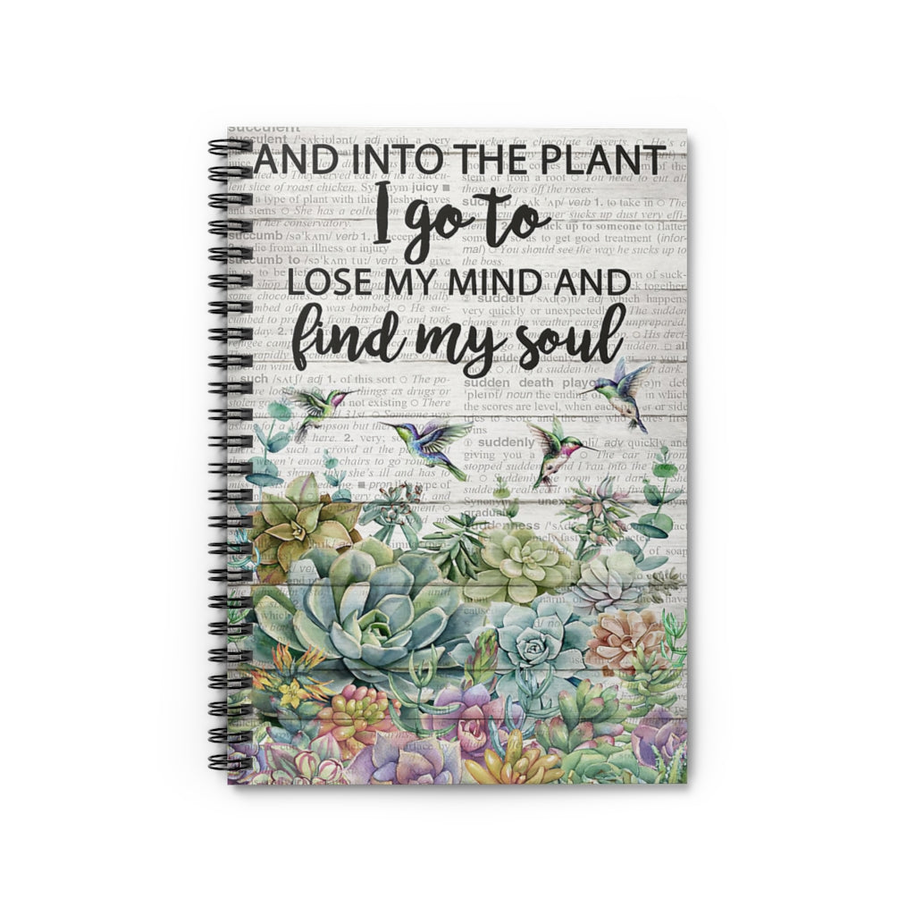 Spiral Notebook - Ruled Line Dictionary Find My Soul Hummingbird Succulent Friendly Notebook Awesome Happy Birthday Gift Basics Wide Ruled Wirebound Spiral Notebook