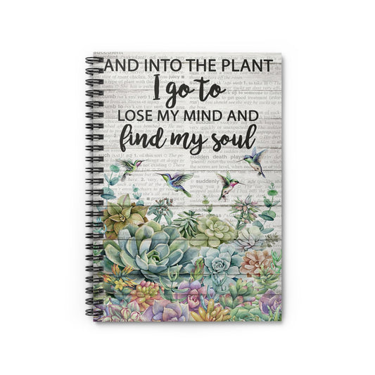 Spiral Notebook - Ruled Line Dictionary Find My Soul Hummingbird Succulent Friendly Notebook Awesome Happy Birthday Gift Basics Wide Ruled Wirebound Spiral Notebook