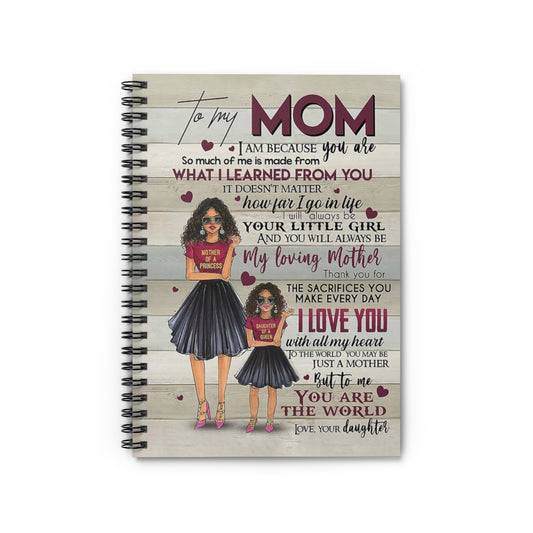Spiral Notebook TO MY MOM DAUGHTER AND MOM PRINT POSTER WALL ART HOME DECOR BEST MOTHER'S DAY GIFT-gigapixel