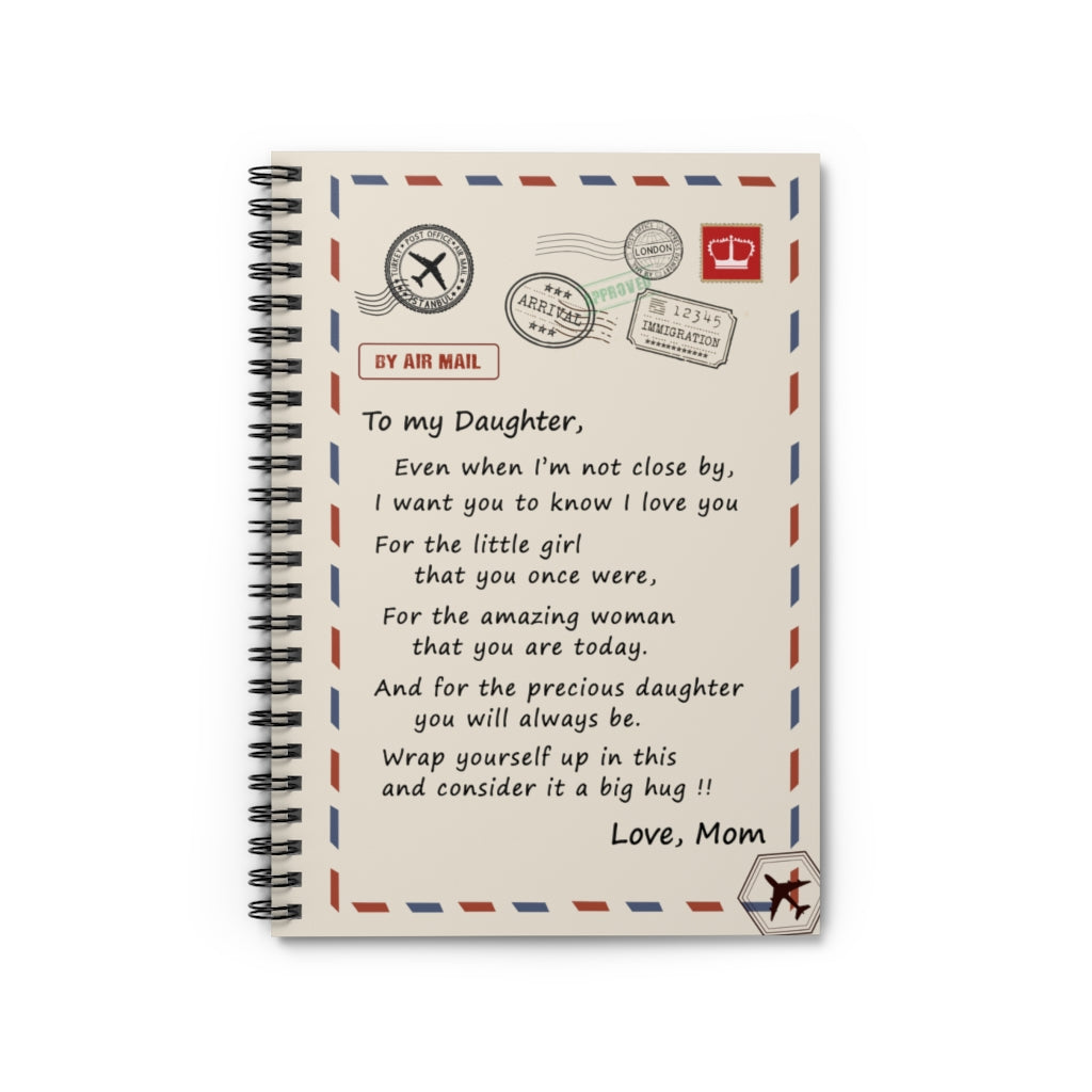 Spiral Notebook - Ruled Line Customized Letter To amazing Daughter- Gifts With Gift Funny For My Family
