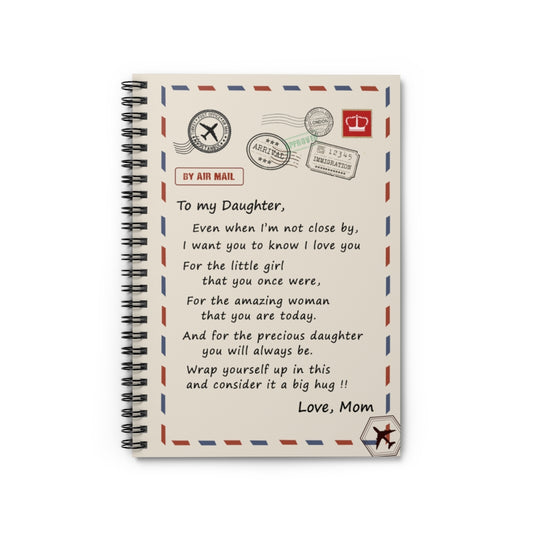Spiral Notebook - Ruled Line Customized Letter To amazing Daughter- Gifts With Gift Funny For My Family
