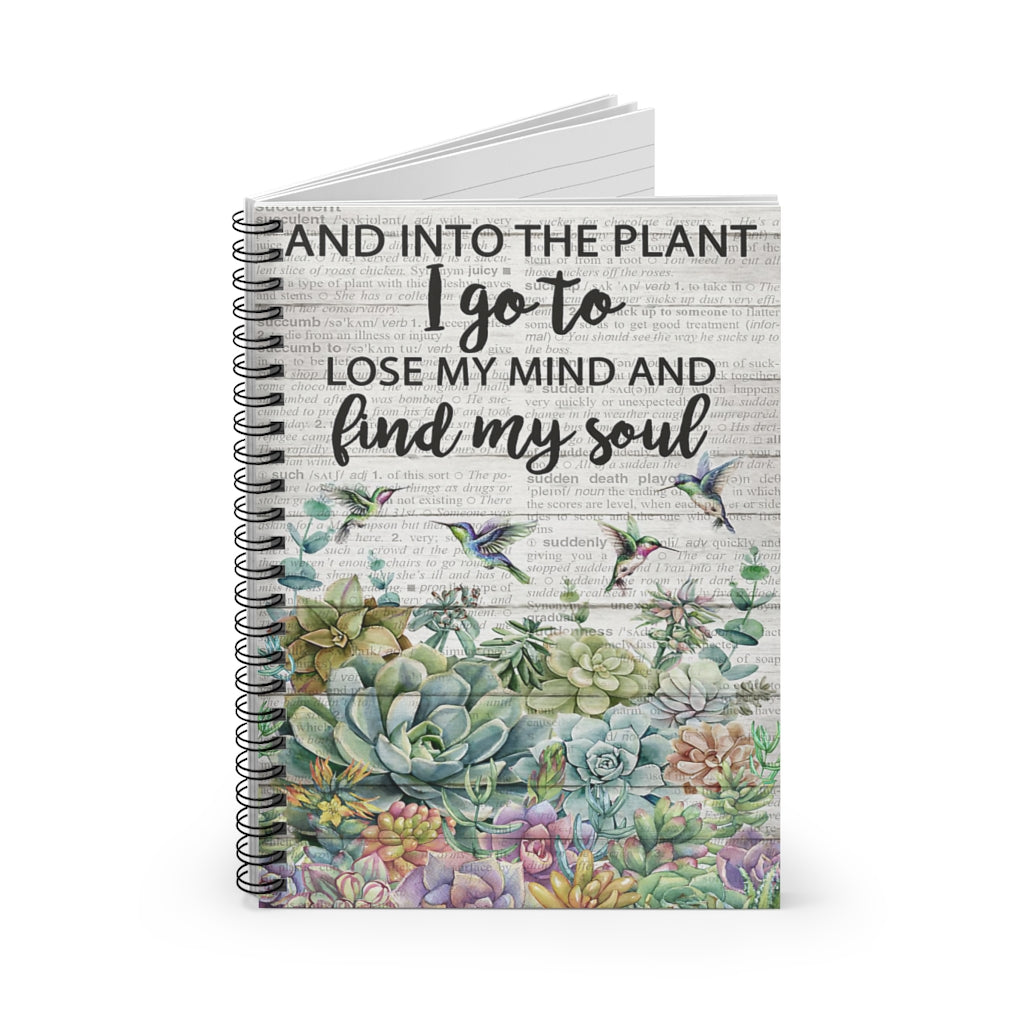 Spiral Notebook - Ruled Line Dictionary Find My Soul Hummingbird Succulent Friendly Notebook Awesome Happy Birthday Gift Basics Wide Ruled Wirebound Spiral Notebook