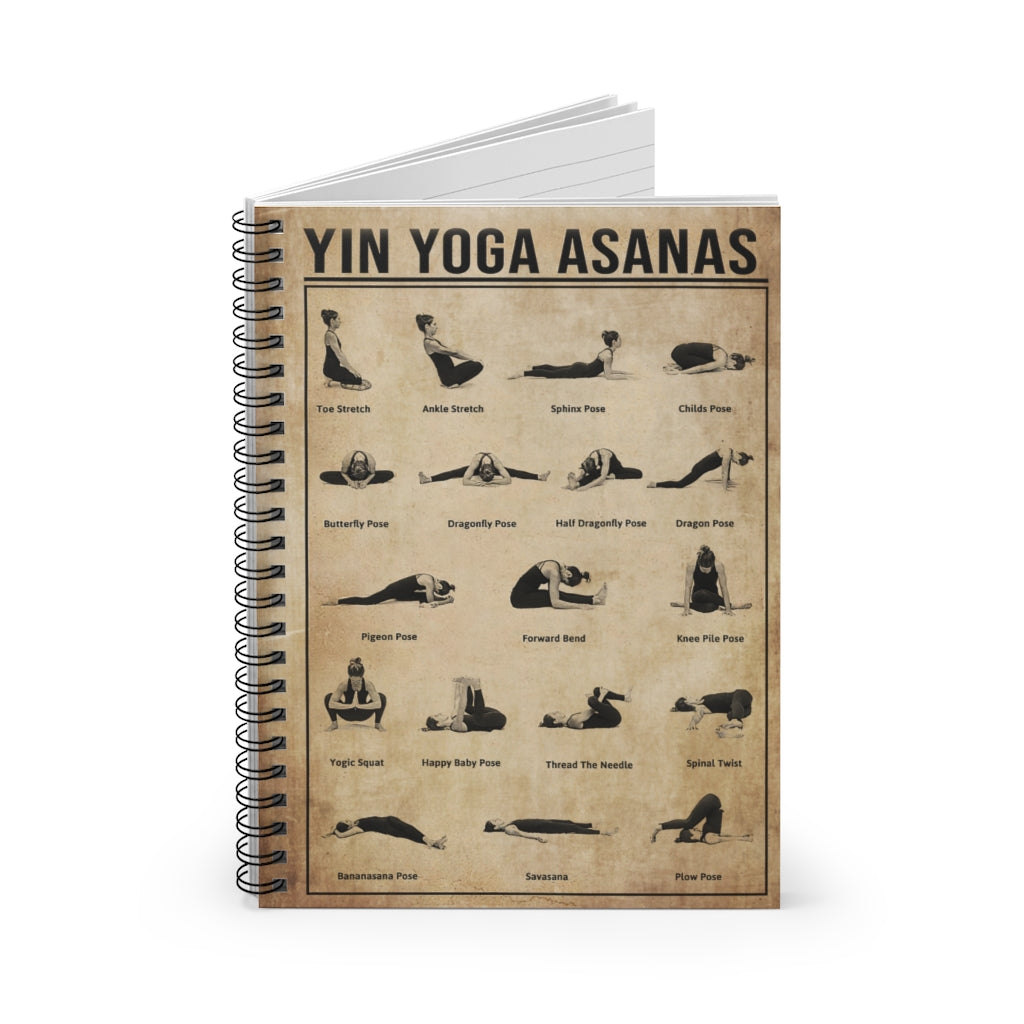 Spiral Notebook Yin Yoga Asanas Inspirational to My Positive Notebook Family Friend Gift Unisex