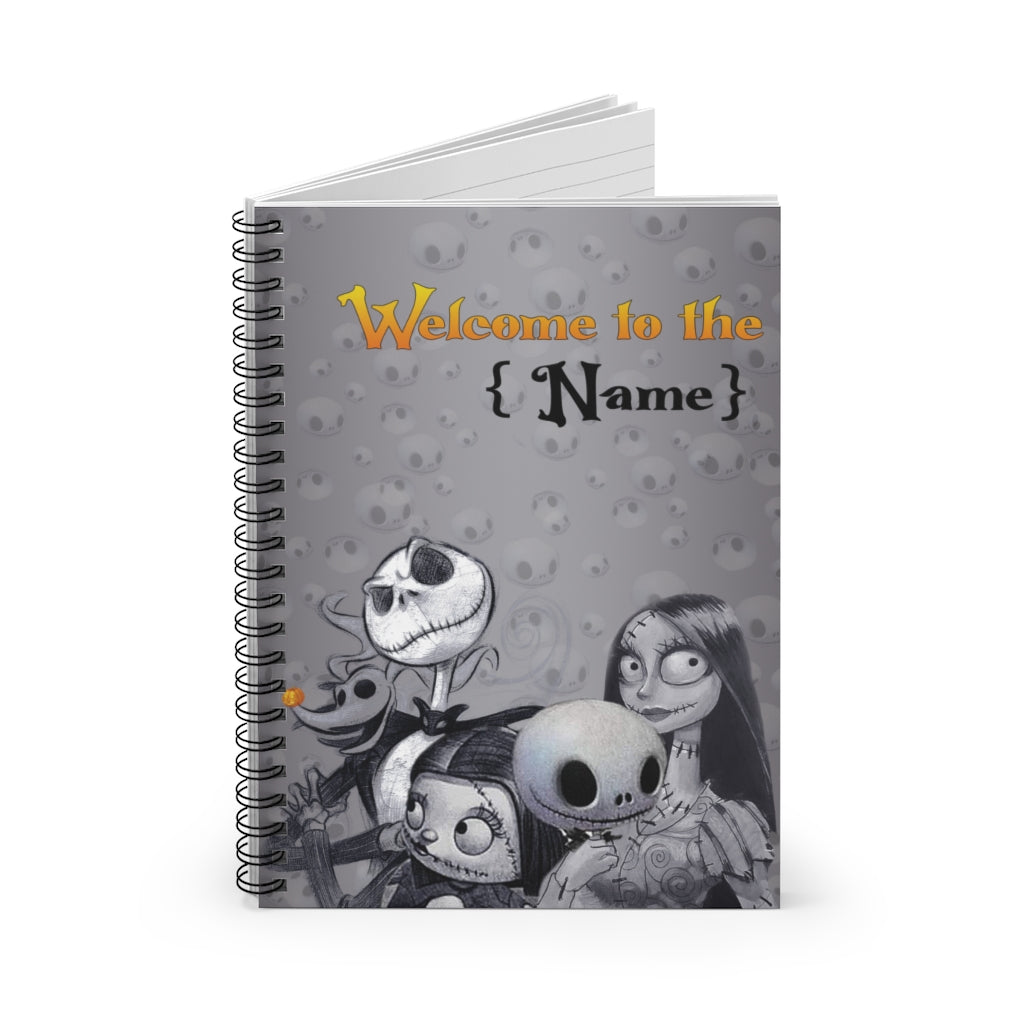 Spiral Notebook - Ruled Line Custom Personalized Jack and Sally Family Portrait Nightmare Before Christmas - Gifts Idea for Family, Friends