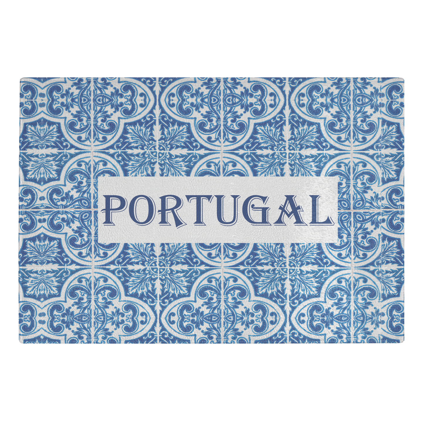 Vigifsana Portugal Blue Azulejo Glass Cutting Board, Portuguese Kitchen Decor, Gift for AVO, Mediterranean Tiles Decor, Portugal Housewarming Gifts