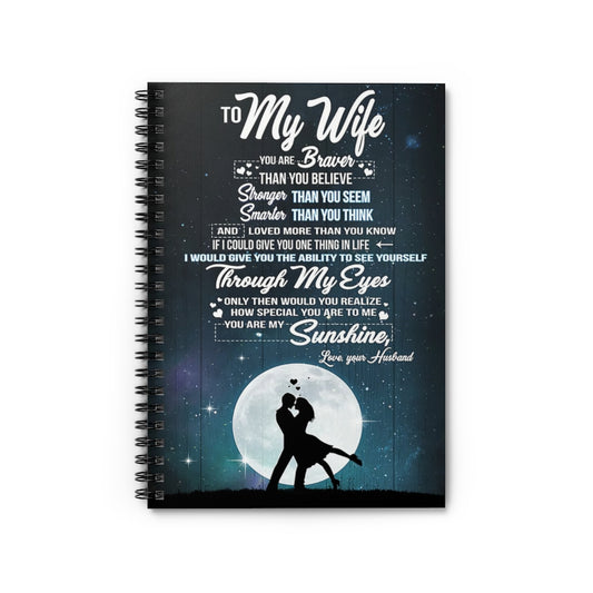 Spiral Notebook TO MY WIFE YOU ARE MY SUNSHINE - PRINT POSTER WALL ART HOME DECOR-gigapixel
