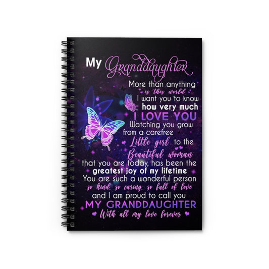 Butterfly Notebook - MOM to Daughter - I Love You- Spiral Notebook - Ruled Line Meaningful Quote Inspirational Ideas Mum Gift New Parents