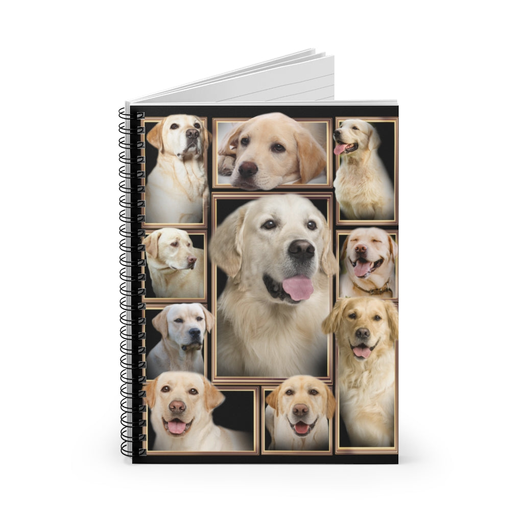 Spiral Notebook - Ruled Line Labrador Dogs 3D Animal Gift Keepsake Spiral Notebook Gift On Birthday Stationery Gift Personalized Notebook Love Dogs