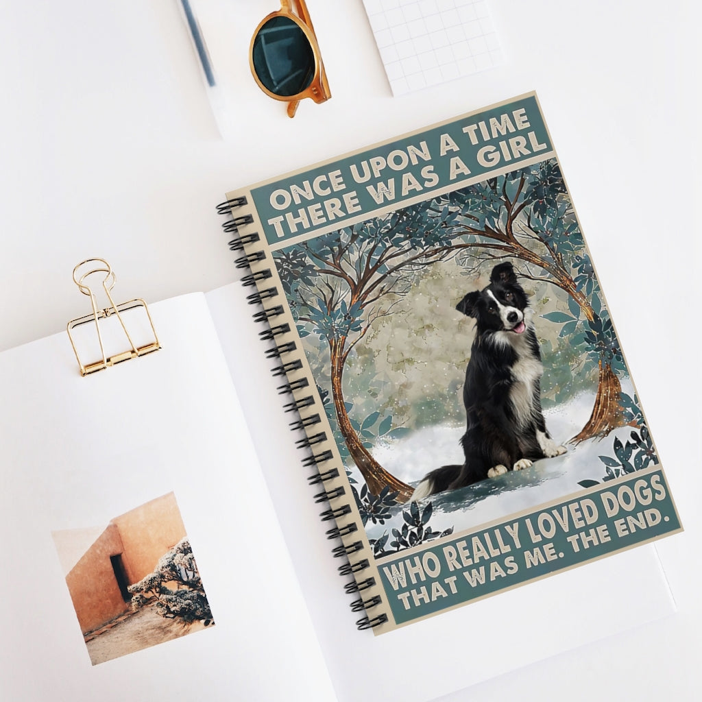 Vigifsana Notebook Journals There was A Girl Who Really Loves Border Collies Spiral Notebook Subject Notebooks, Friendly Notebook Office - Party - School Supplies Job Journal